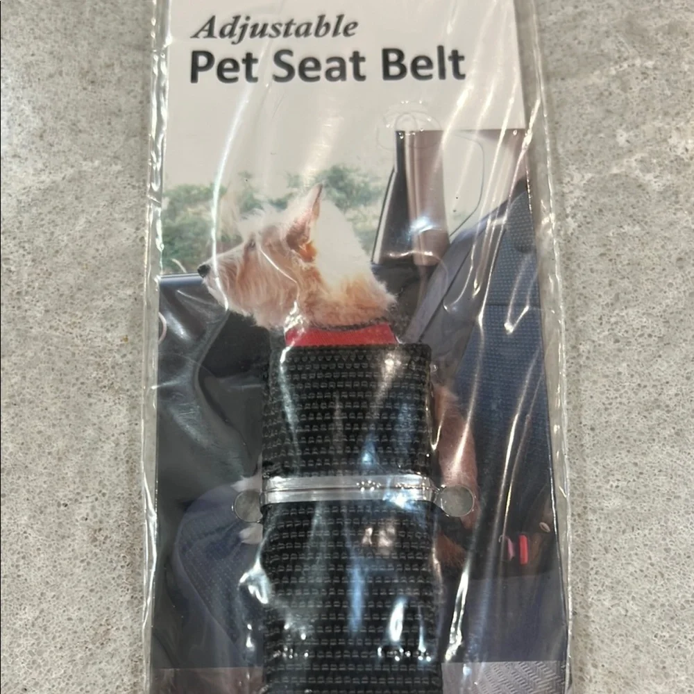 Adjustable Black Pet Seat Belt NIP
